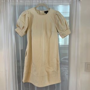 Who What Wear Size XS Cream Denim Twill Dress